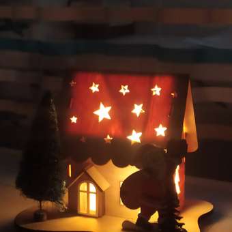Новогодний декор Sima-Land с подсветкой «Дом со звёздами» 15.5×11×12 см: отзыв пользователя Детский Мир