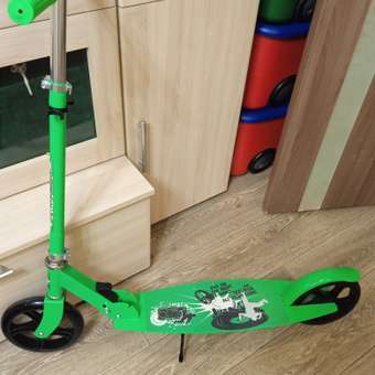 Самокат BABY STYLE 2х колесный складной до 80 кг зеленый: отзыв пользователя Детский Мир