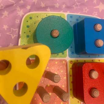 Сортер фигуры геометрические Alatoys 12 фигур развивающая деревянная игрушка + гайд: отзыв пользователя Детский Мир