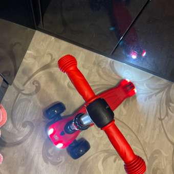Самокат детский трехколесный Navigator Кикборд Т17065 светящиеся колёса Красный: отзыв пользователя Детский Мир