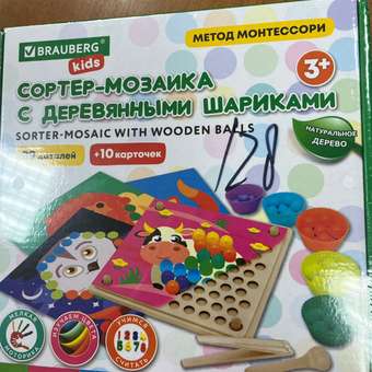 Сортер деревянный Brauberg для малышей мозаика Монтессори развивающие игрушки: отзыв пользователя Детский Мир