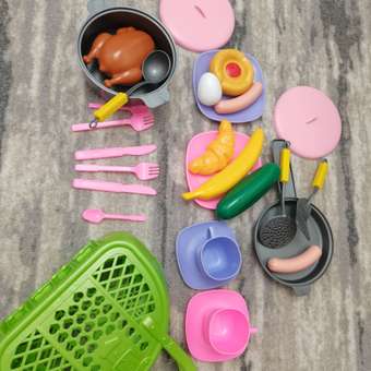Игровой набор Стром Завтрак путешественника в сумке 21 предмет Зеленый: отзыв пользователя Детский Мир