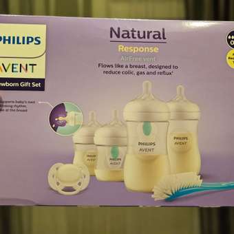 Набор Philips Avent Natural Response Бутылочки соски и щетки с 0месяцев SCD657/11: отзыв пользователя ДетМир