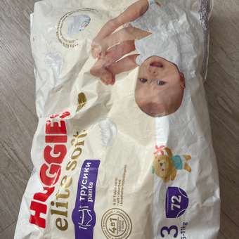 Трусики Huggies Elite Soft 3 (6-11 кг) 72 шт.: отзыв пользователя ДетМир