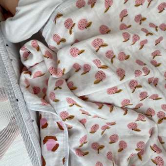 Одеяло Mjolk Муслиновое лёгкое Персики 110*110: отзыв пользователя Детский Мир