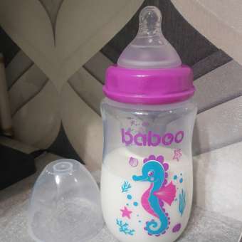 Бутылочка BABOO Sealife +соска 250мл Фиолетовый 3-114: отзыв пользователя Детский Мир