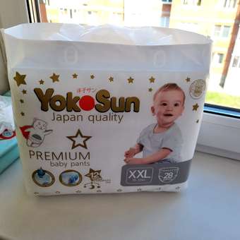 Подгузники-трусики YokoSun Premium XXL 15-23кг 28шт: отзыв пользователя Детский Мир