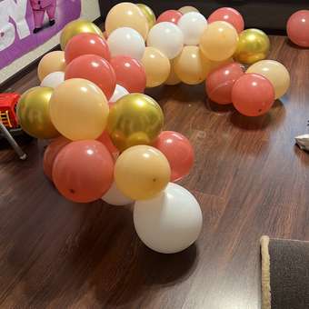 Воздушные шары набор Мишины шарики фотозона на праздник день рождения для девочки 104 шт: отзыв пользователя Детский Мир