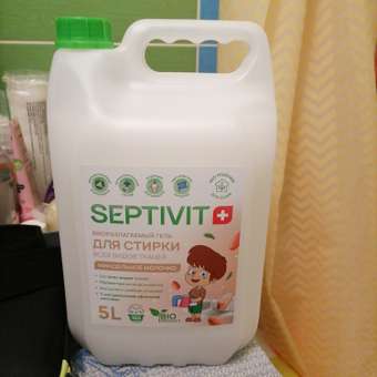 Гель для стирки SEPTIVIT Premium для всех видов тканей с ароматом Миндальное молочко 5л: отзыв пользователя Детский Мир