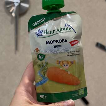 Пюре овощное Fleur Alpine Морковь 90г с 4месяцев: отзыв пользователя ДетМир