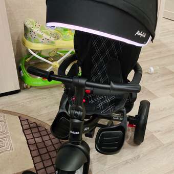 Велосипед Moby Kids Travel Pro 360° 12x10 AIR Car черный: отзыв пользователя Детский Мир