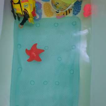 Коврик для ванной детский VILINA противоскользящий с присосками 43х90 см. зелёный: отзыв пользователя Детский Мир