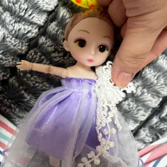 Кукла SHARKTOYS 15 см с бантом в фиолетовом платье в подарочной коробке: отзыв пользователя Детский Мир