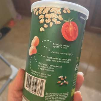 Снеки Gerber томат-морковь 35г с 12месяцев: отзыв пользователя ДетМир