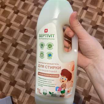 Гель для стирки SEPTIVIT Premium для всех видов тканей с ароматом Миндальное молочко 1л: отзыв пользователя Детский Мир