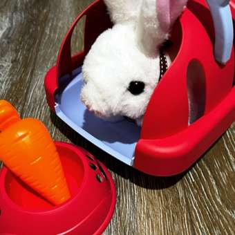 Интерактивная мягкая игрушка SHARKTOYS Весёлый Кролик ходит издает звуки с аксессуарами: отзыв пользователя Детский Мир