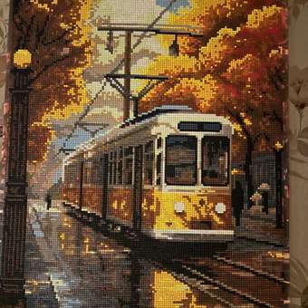 Алмазная мозаика Art sensation холст на подрамнике 40*50 см Осенний трамвай: отзыв пользователя Детский Мир