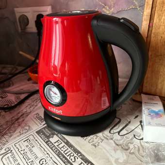 Чайник KITFORT КТ-642-5 красный: отзыв пользователя Детский Мир
