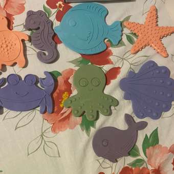 Набор мини-ковриков для ванной VILINA с присосками противоскользящие детские 8 шт. меняют цвет: отзыв пользователя Детский Мир