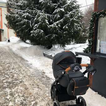 Коляска 2в1 BeBe-mobile Ravenna Deluxe V205 Черная кожа+Карамельная кожаная отделка: отзыв пользователя Детский Мир