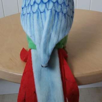 Реалистичная мягкая игрушка Hansa Попугай ара зелёно-голубой 37 см: отзыв пользователя Детский Мир