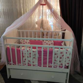 Детская кроватка ВДК прямоугольная, продольный маятник (белый): отзыв пользователя Детский Мир