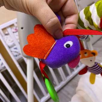 Игровая развивающая дуга SHARKTOYS на кроватку коляску с игрушками Лев: отзыв пользователя Детский Мир