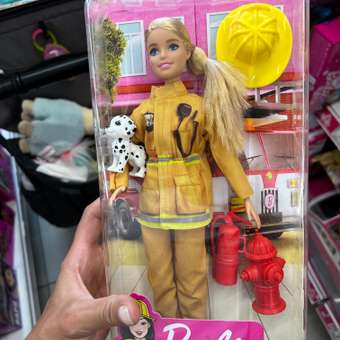 Кукла Barbie в пожарной форме с тематическими аксессуарами GTN83: отзыв пользователя ДетМир