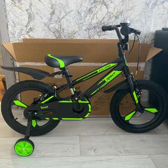 Велосипед 2-х колесный детский Rant Eclipse черно-зеленый 16: отзыв пользователя Детский Мир