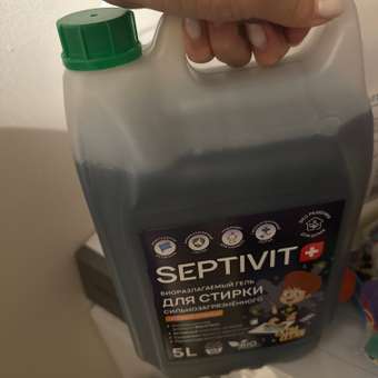 Гель для стирки SEPTIVIT Extra Clean для черного 5л: отзыв пользователя Детский Мир