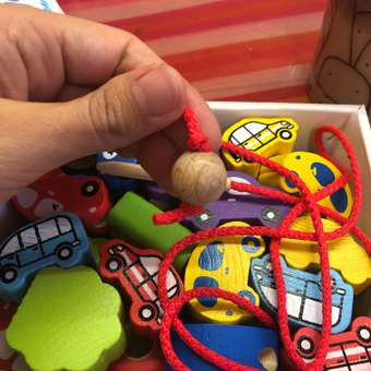 Шнуровка Томик развивающая игрушка Бусы Транспорт 31 деталь 1-73: отзыв пользователя Детский Мир