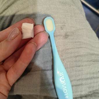 Зубная щётка LOVULAR детская Голубая с 4месяцев: отзыв пользователя Детский Мир