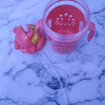 Бутылочка-поильник Ripoma с трубочкой солнышко розовый 300 мл: отзыв пользователя Детский Мир