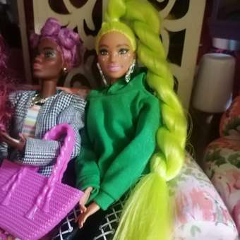 Кукла Barbie Экстра с зелеными неоновыми волосами HDJ44: отзыв пользователя ДетМир