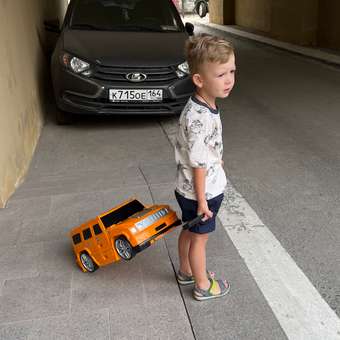 Чемодан детский на колесах Bradex для мальчика машина каталка: отзыв пользователя Детский Мир