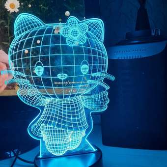 Детский 3d ночник - проектор NRAVIZA Детям Китти с пультом управления на батарейках: отзыв пользователя Детский Мир