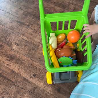 Игровой набор Стром Тележка для супермаркета с продуктами Салатовая: отзыв пользователя Детский Мир