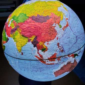 Глобус Globen Земля физико-политический рельефный с LED-подсветкой 32 см: отзыв пользователя Детский Мир