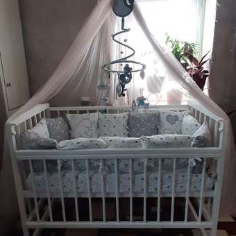 Детская кроватка Фея прямоугольная, без маятника (белый): отзыв пользователя Детский Мир