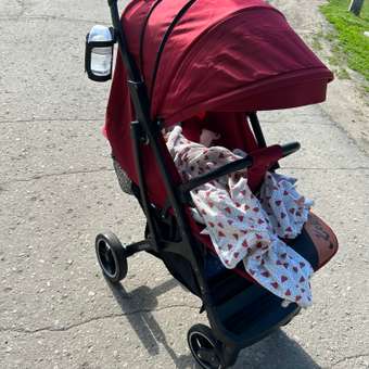 Коляска прогулочная Keka с сумкой для путешествий Красный черная рама: отзыв пользователя Детский Мир