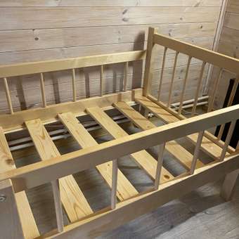 Кровать софа детская Алатойс деревянная 140*70 см с бортиками: отзыв пользователя Детский Мир
