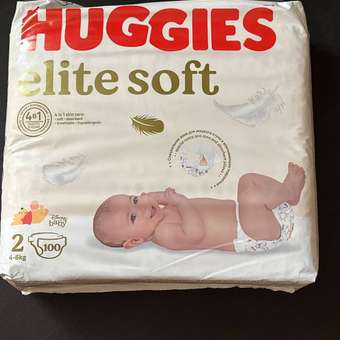 Подгузники Huggies Elite Soft для новорожденных 2 4-6кг 100шт: отзыв пользователя Детский Мир