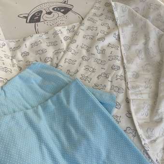Пеленки для новорожденных Mrs.Stretch Mr.Jersy хлопок 90х110 набор 3 шт цвет голубой / белый: отзыв пользователя Детский Мир