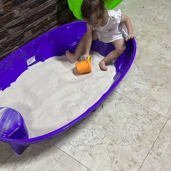 Песочница-бассейн с крышкой Doloni салатово фиолетовая: отзыв пользователя Детский Мир