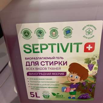 Гель для стирки SEPTIVIT Виноградная Феерия 5л: отзыв пользователя Детский Мир