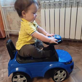 Каталка BabyCare Sport car кожаное сиденье синий: отзыв пользователя Детский Мир