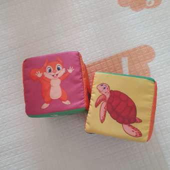 Кубики для малышей Русский стиль Веселый зоопарк 6шт Д-417-18: отзыв пользователя Детский Мир