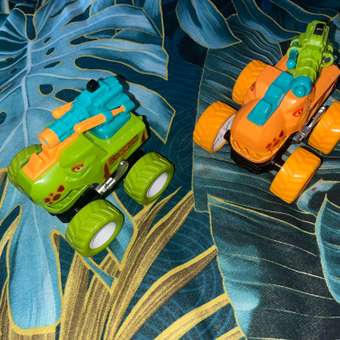 Машинка KiddieDrive с фрикционным механизмом и пушкой Динобласт Big wheels оранжевая: отзыв пользователя Детский Мир