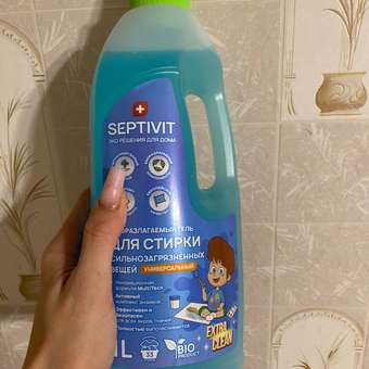 Гель для стирки SEPTIVIT Premium Универсальный Extra Clean 1л: отзыв пользователя Детский Мир