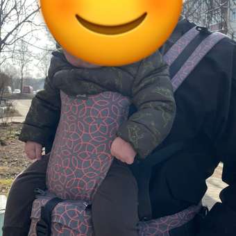 Рюкзак-кенгуру Babyton Хипсит Серый-Коралл: отзыв пользователя ДетМир